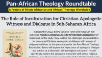 ATW and PATR Public Lecture: “The Role of Inculturation for Christian Apologetic Witness and Dialogue in Sub-Saharan Africa,” by Prof Dr Benno van den Toren