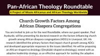 ATW and PATR Public Lecture: “Church Growth Factors among African Diaspora Congregations,” by Rev Paul Ayokunle