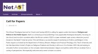 ATJCS Call for Papers: Politics and Religion in the African Public Square